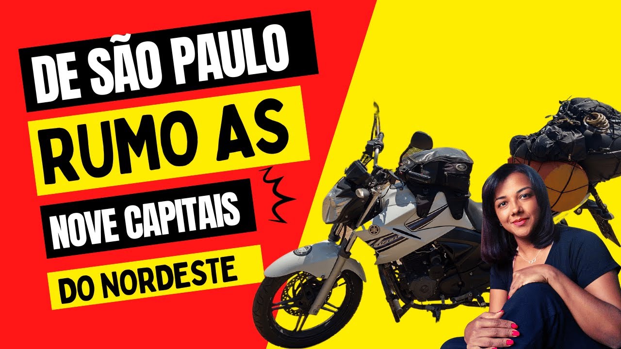 Viagem de moto ao Nordeste Sozinha EP 01  Primeiro dia rumo as nove capitais do Nordeste