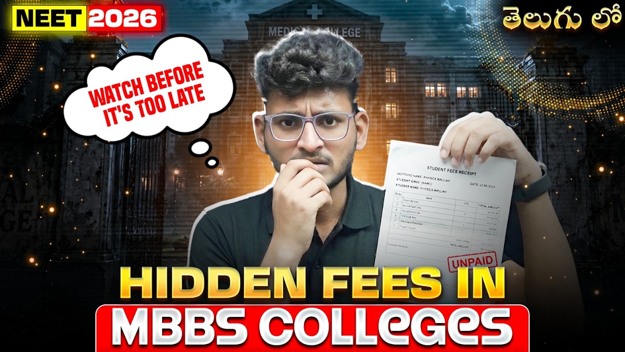 NEET 2026: Hidden Fees in MBBS Colleges 😱 | Government & Private Colleges | In Telugu