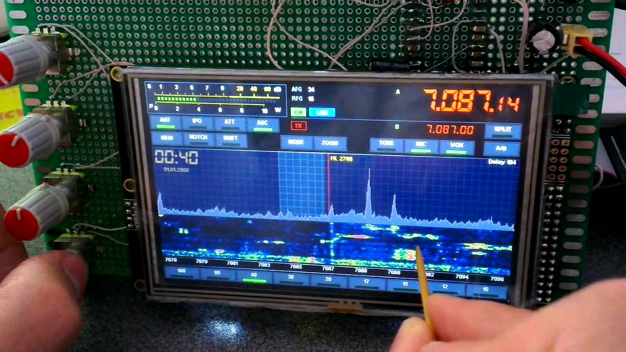 SDR DSP STM32F407 RA8875 и кодек W8731 R6DAN