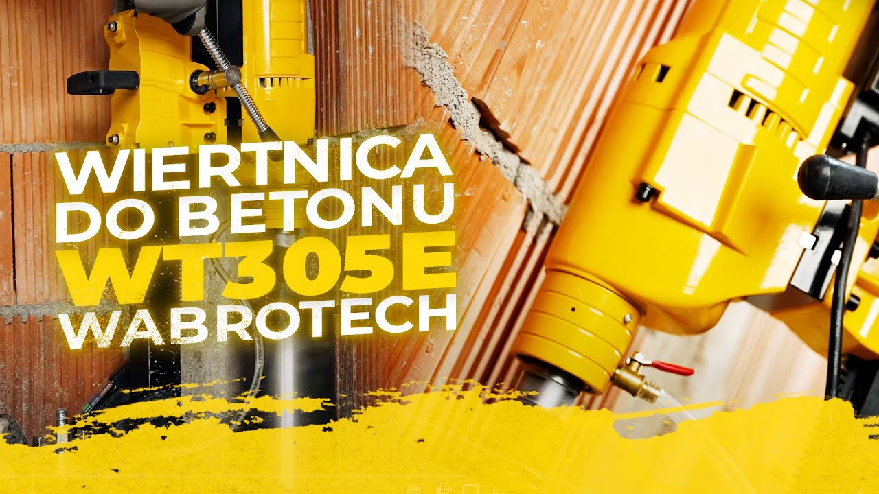 Wiertnica do betonu WT305E na statywie pochyłym | WABROTECH | wiercenie otworowanie