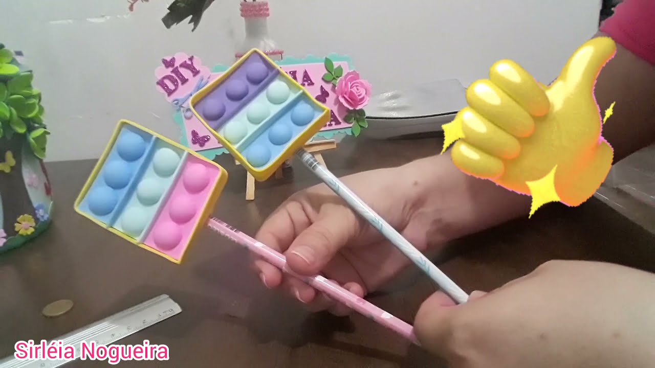 DIY POP IT DE EVA / FIDGET TOYS PONTEIRA PARA LÁPIS DE  POP IT