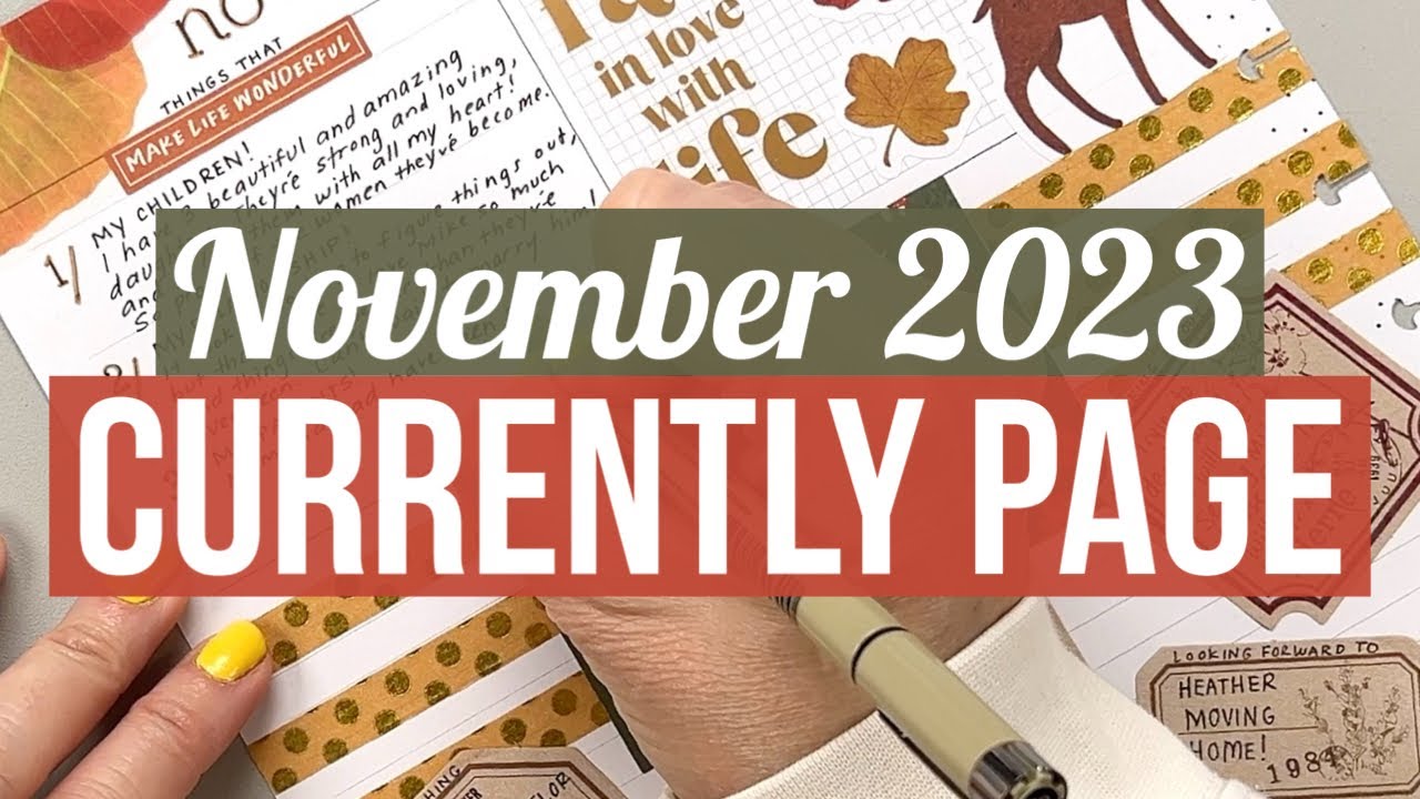 November 2023 Currently Page Plan With Me - Big Happy Planner - Fall Theme - Woodland Seasons