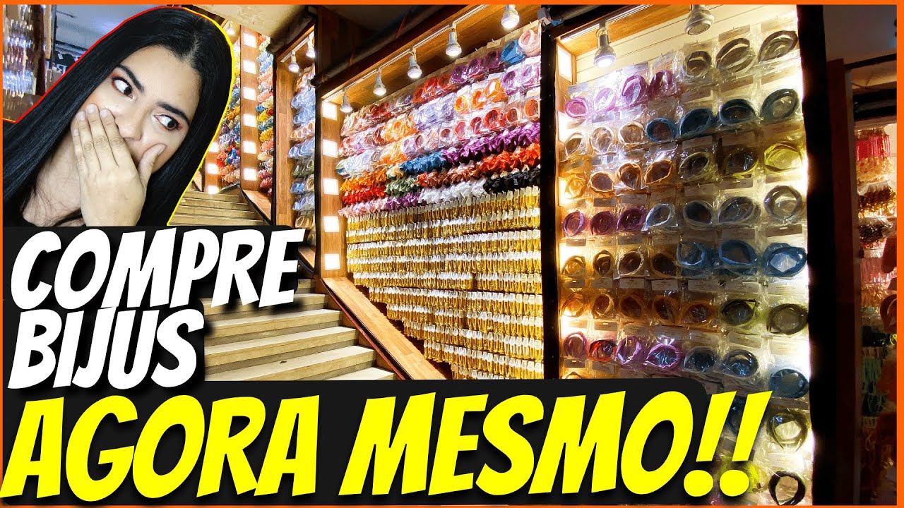 🔴ONDE COMPRAR BIJU BARATA? TOUR PELO BOLSÃO DE COMPRAS! Folheado, make e bijuteria na 25 de Março