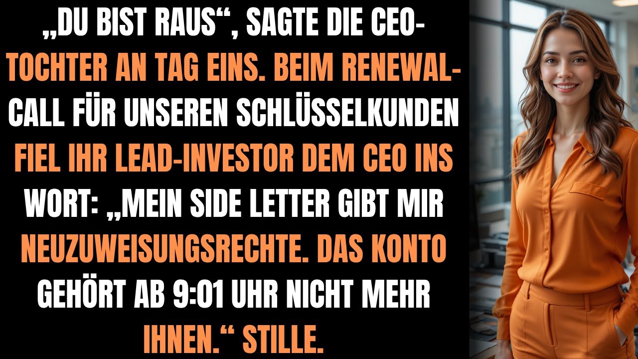 Sie feuerte mich – der Kunde feuerte sie. Corporate-Schachzug mit Klausel 4.3 ♟️