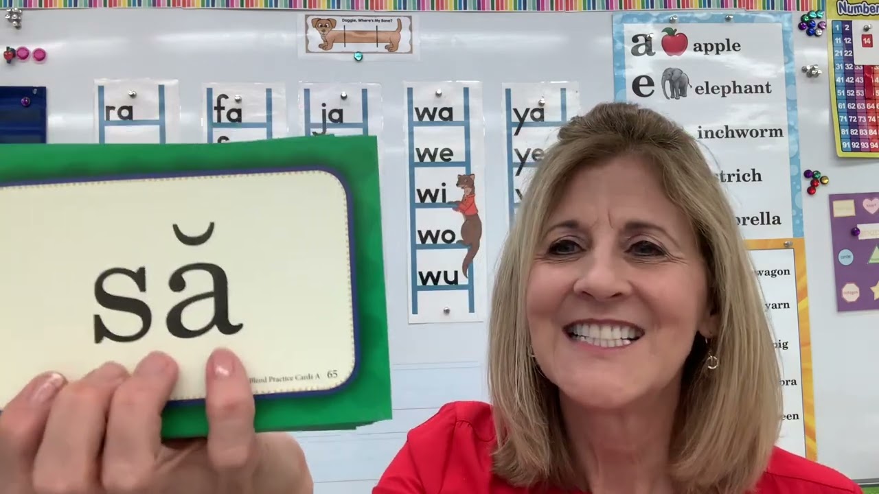 Read Abeka blends set 2 (Consonants and vowels sounding together to prepare for reading)