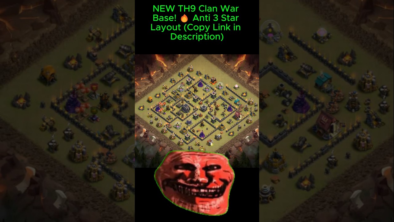 NEW TH9 Clan War Base! 🔥 Anti 3 Star Layout (Copy Link in Description)