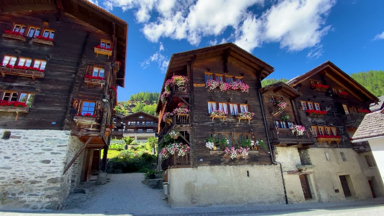 Грименц - ЛУЧШИЕ швейцарские деревни 🇨🇭 Швейцария 4K