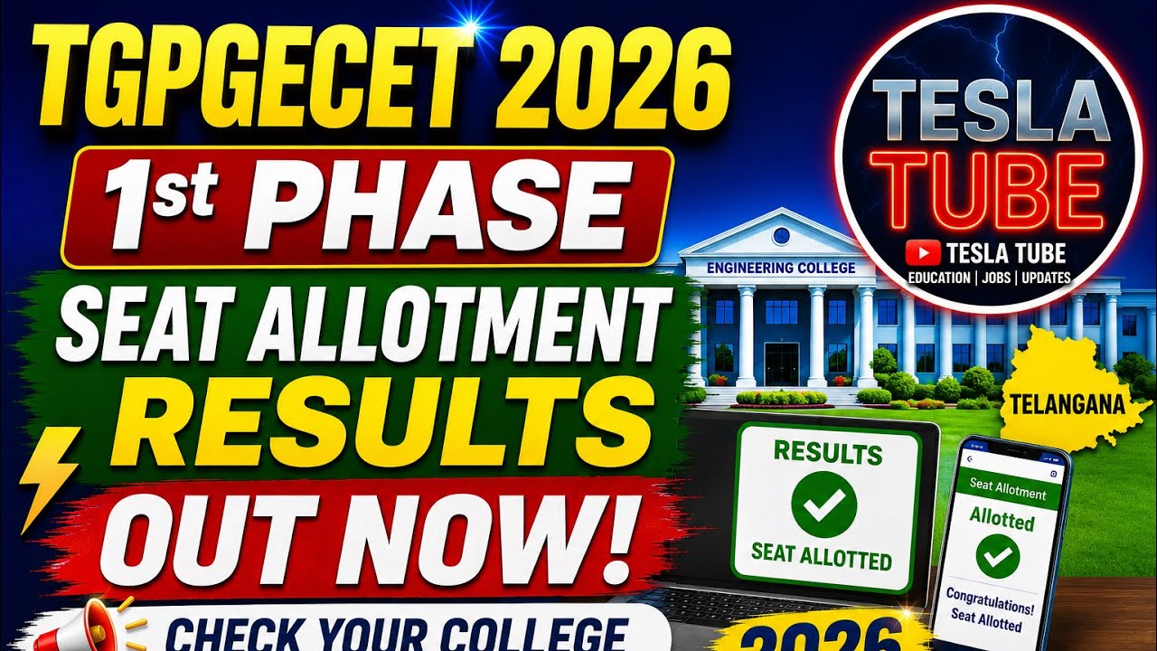 TG PGECET 2026 Seat Allotment Result Released | Download Allotment Order | Reporting Process