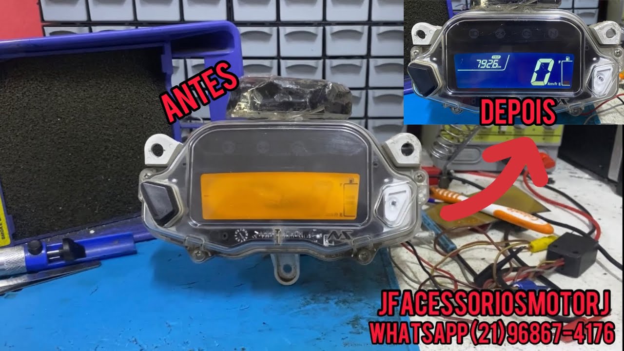 Painel Honda Cg 125 Fan 125 2014 / 2015 Ks Esd Película Polarizadora Queimada, Troca leds Blecaute