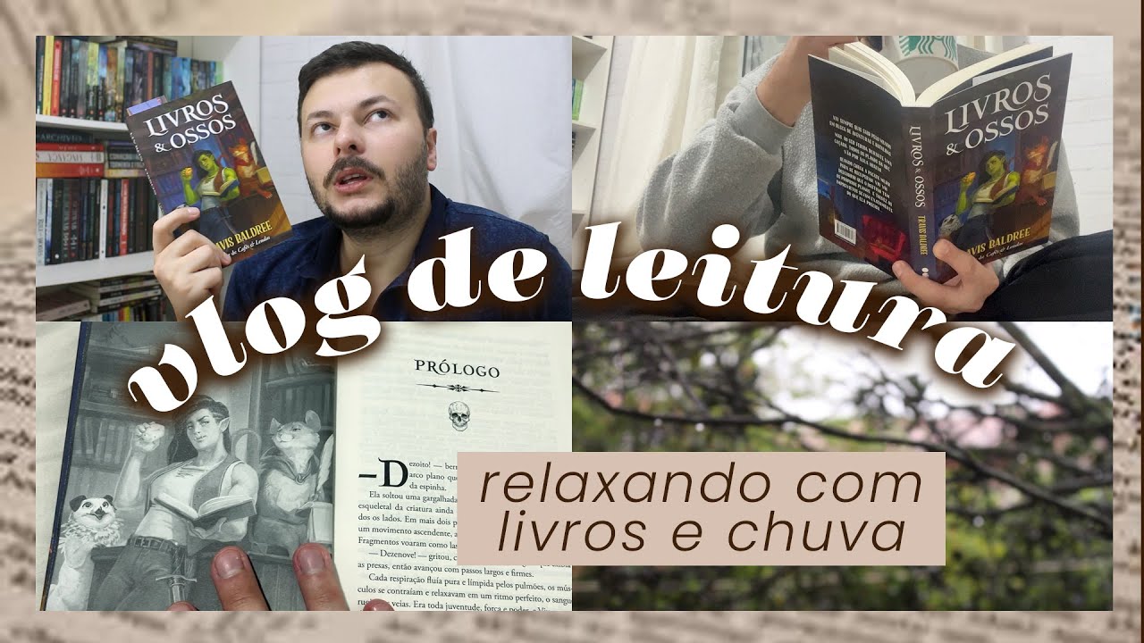 COZY VLOG: Lendo uma aventura aconchegante (Livros & Ossos) e relaxando com a chuva | Luckyficious