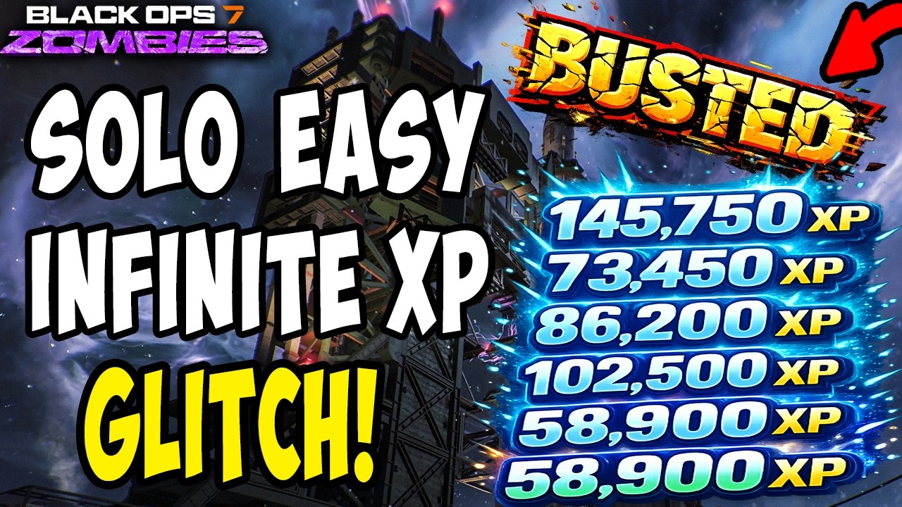 SOLO INFINITE XP GLITCH! LEVEL 1000 FAST + INFINITE GOBBLEGUMS (BO7 ZOMBIES)