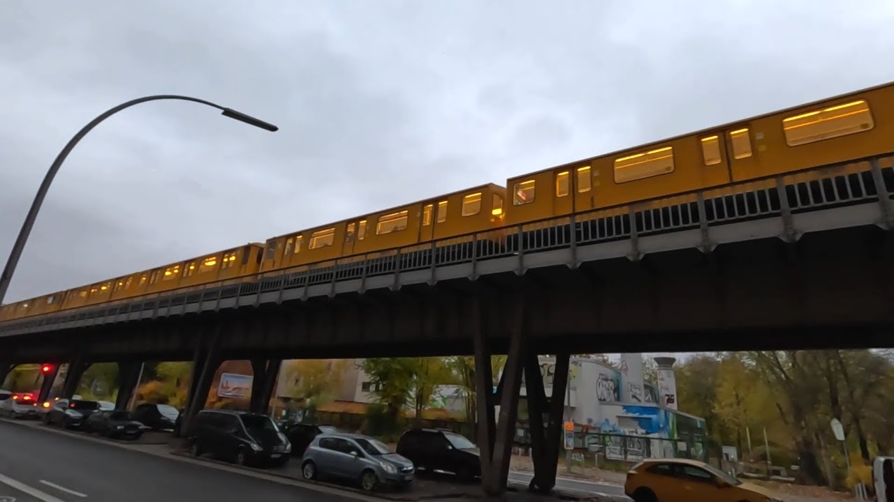 Berlin U-Bahn Trains on Elevated Tracks | Germany