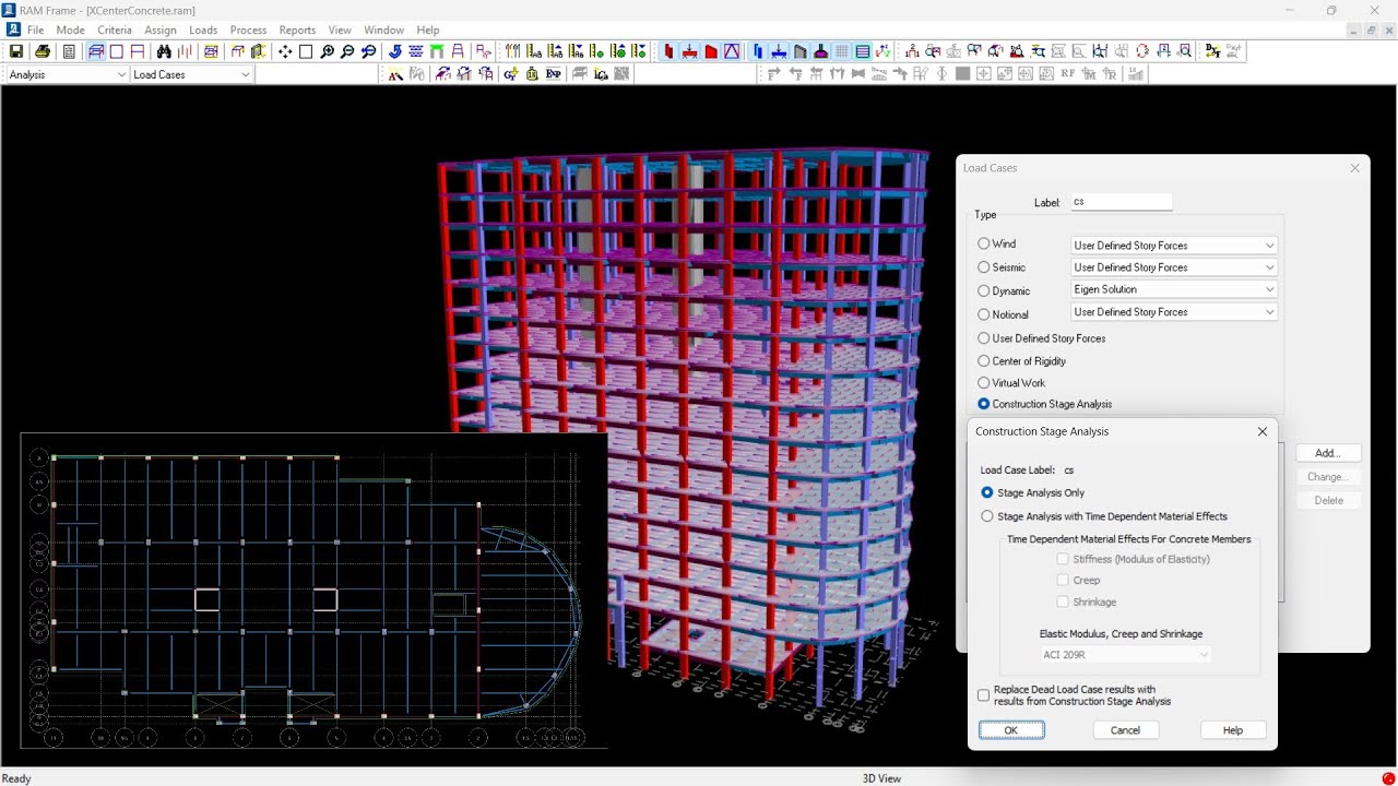 Modeling of a Concrete Building for Advanced Analysis & Design ||RAM Structural ||Construction Stage