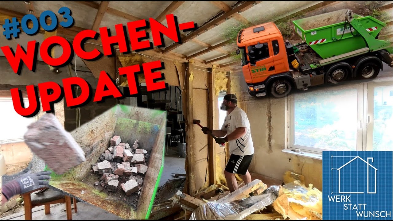 Holzwand raus und Schuttentsorgung - #altbausanierung 003