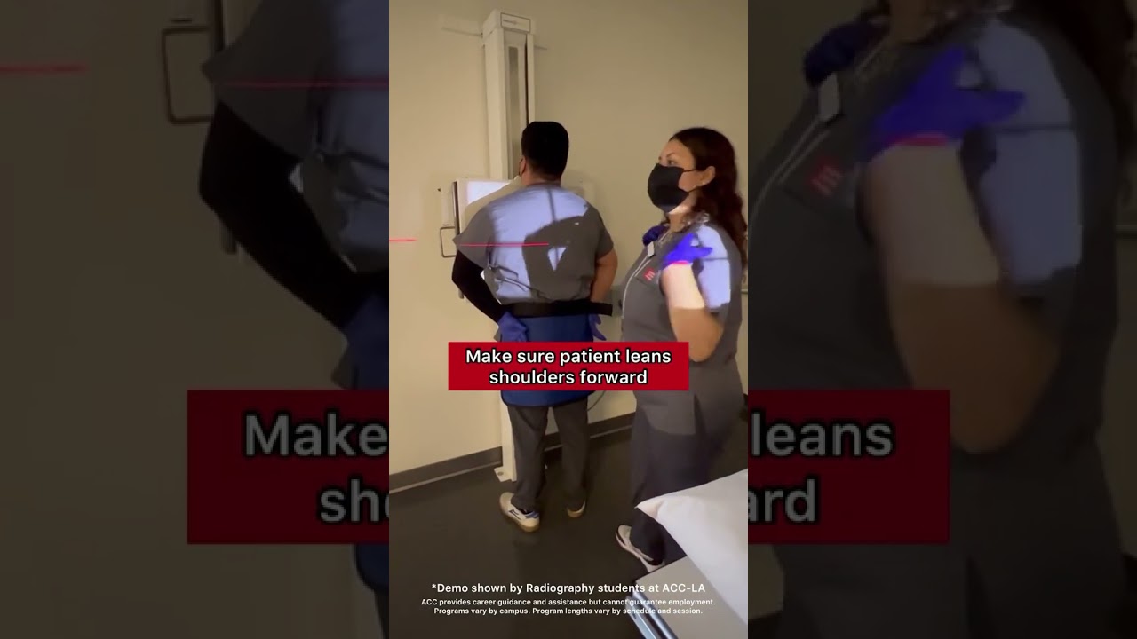 Learn how to take chest x-rays with our #radiography class at #AmericanCareerCollege. Part 1 #shorts