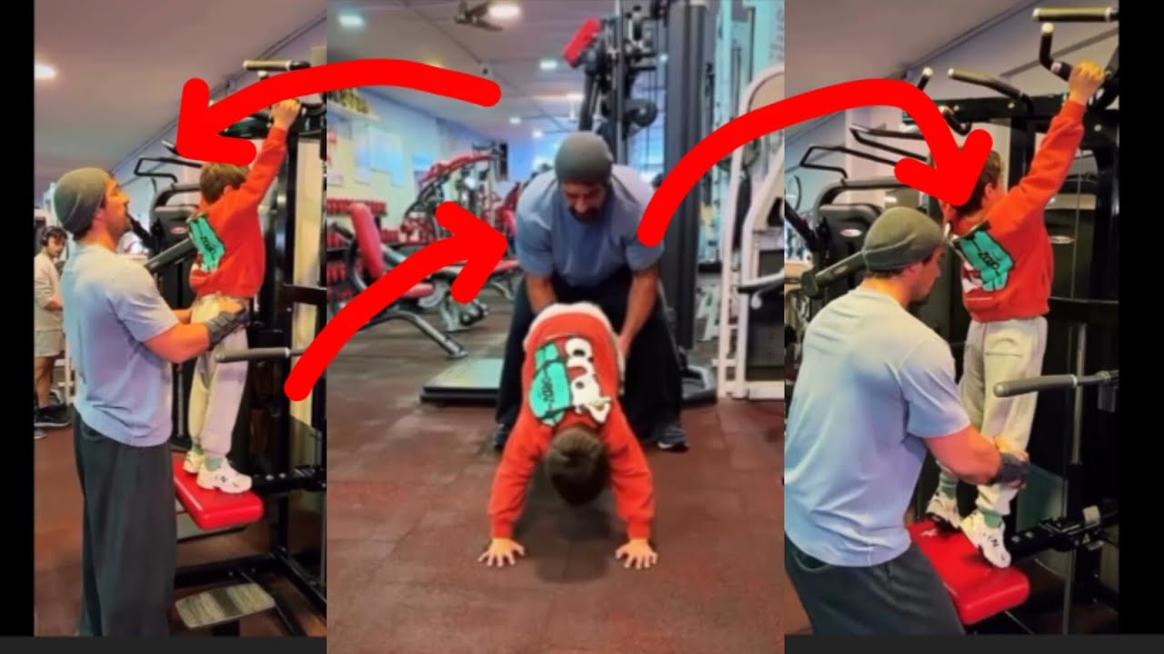 IBRAHIM CELIKKOL E SUO FIGLIO ALI SONO ANDATI IN PALESTRA INSIEME.#ibrahimçelikkol 