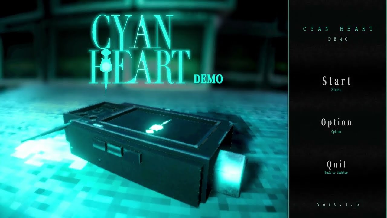 Cyan Heart (Demo): Exploring some abandoned facility in a selfie-POV