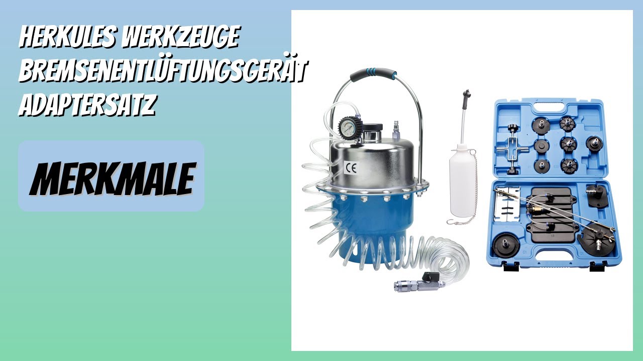 BEWERTUNG (2026): Herkules Werkzeuge Bremsenentlüftungsgerät Adaptersatz. Infos
