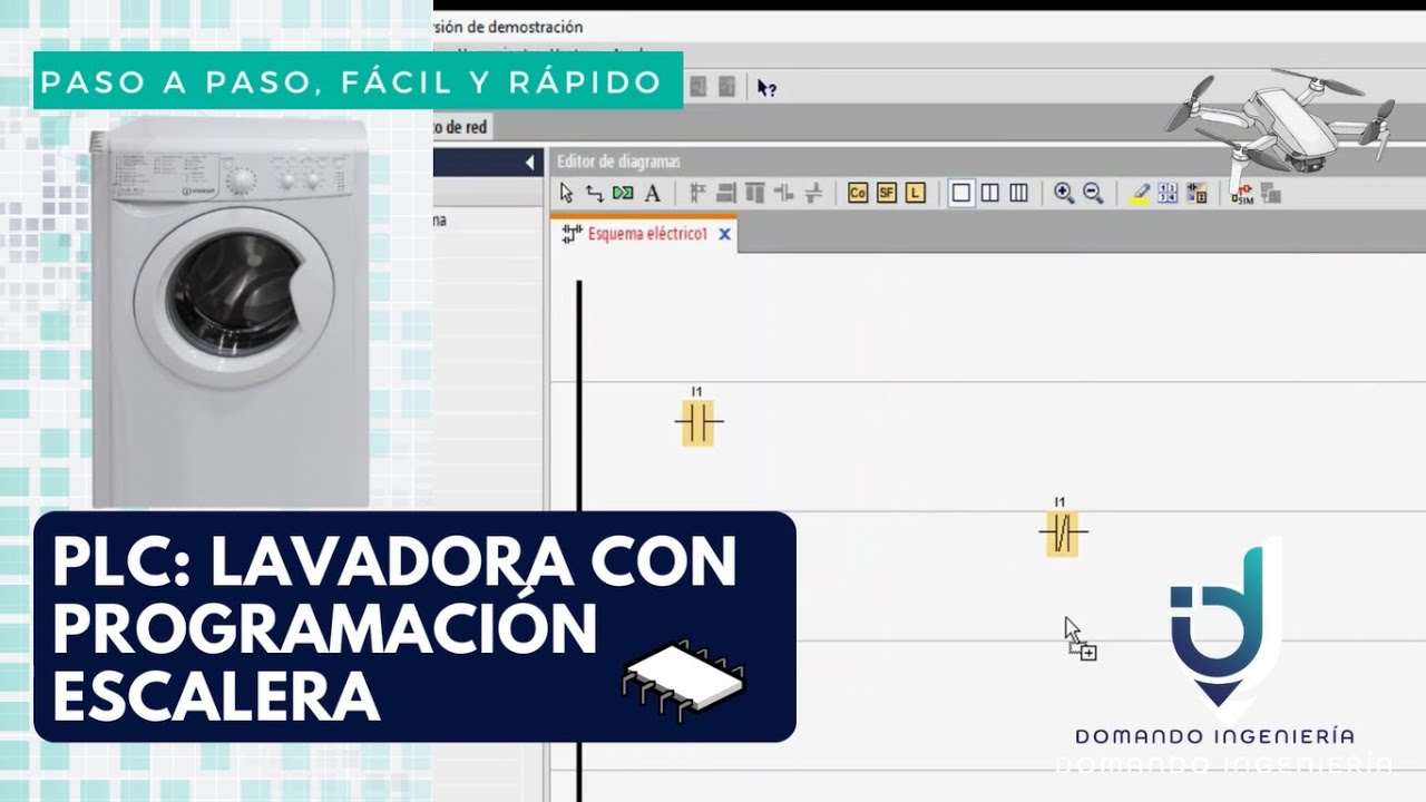 Lavadora con Apagado Automático Fácil | Programación Escalera PLC con Simulación LogoSoft Comfort