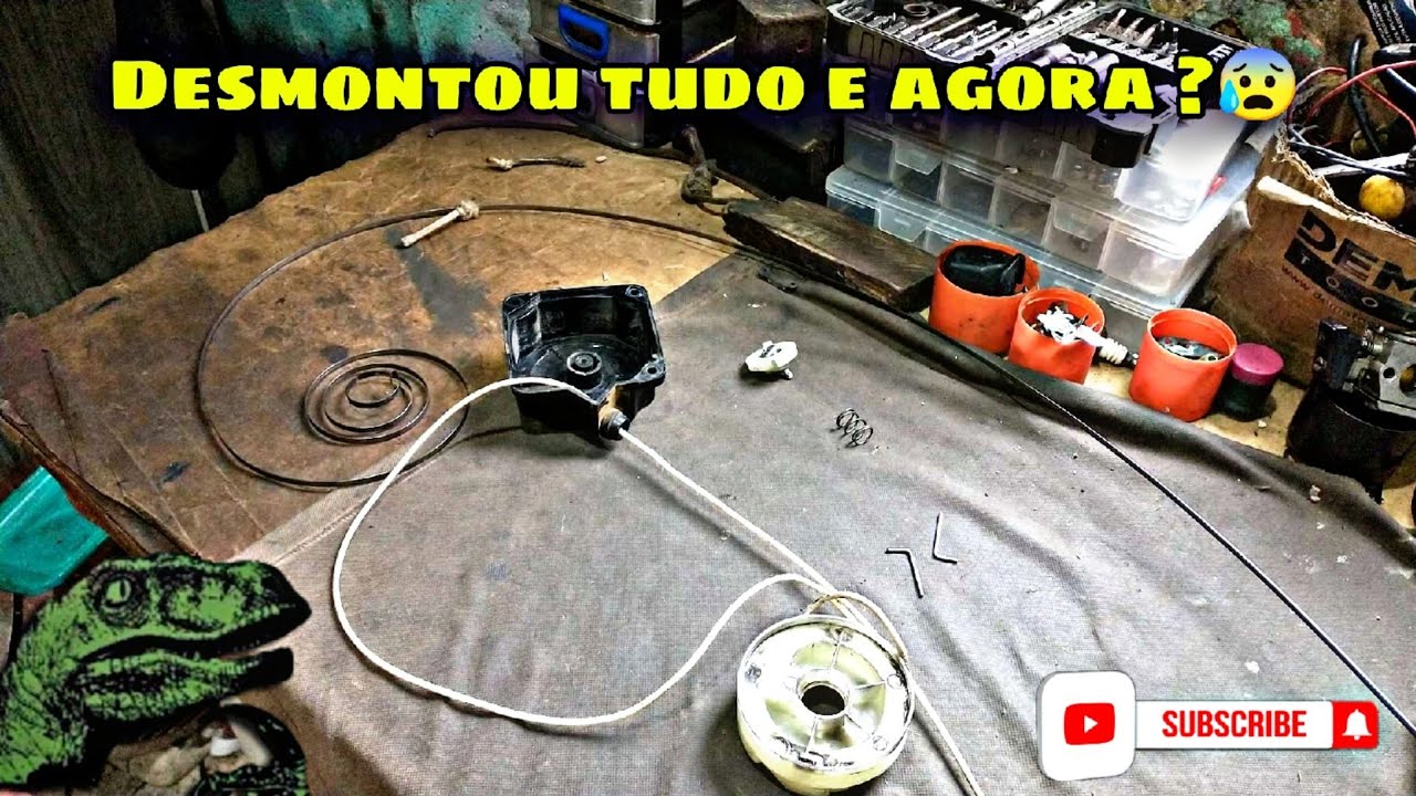 Como montar a mola de partida , roçadeiras importadas ,Tekna , Toyama , búfalo, terra, vulcan ...