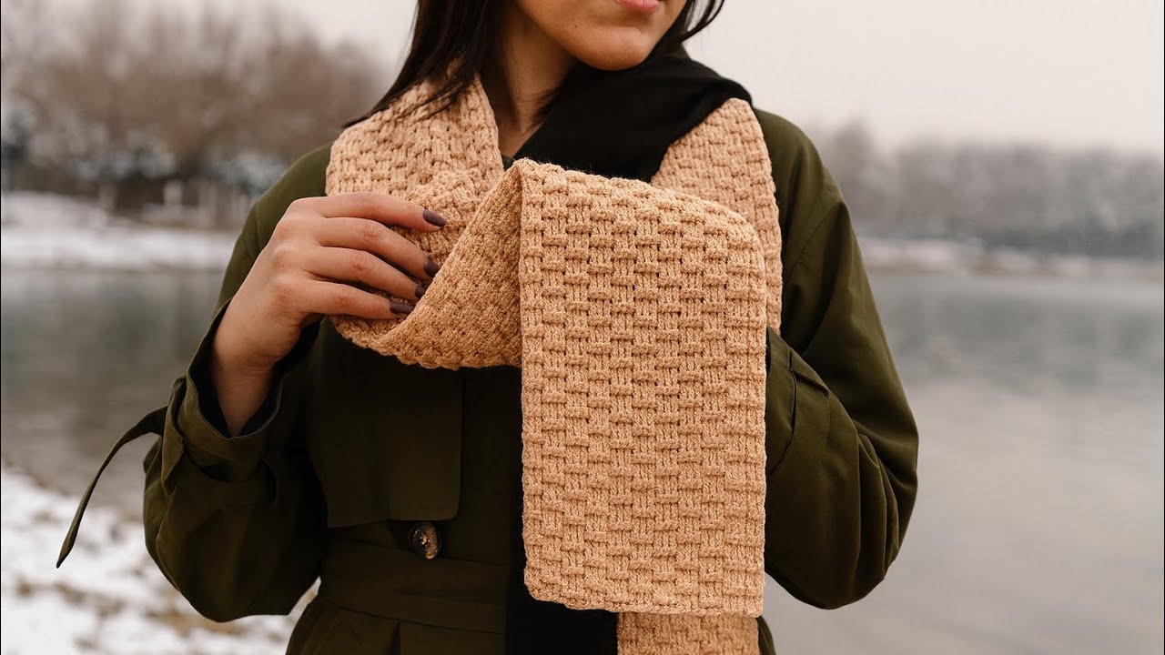 زیباترین مدل شال‌گردن قلاب‌بافی زمستانی – قدم به قدم برای مبتدی تا حرفه‌ای🧶