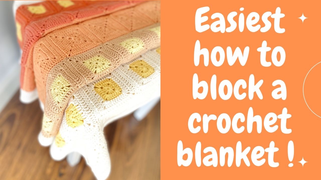 EASIEST HOW TO BLOCK A CROCHET  BLANKET #crochettutorial