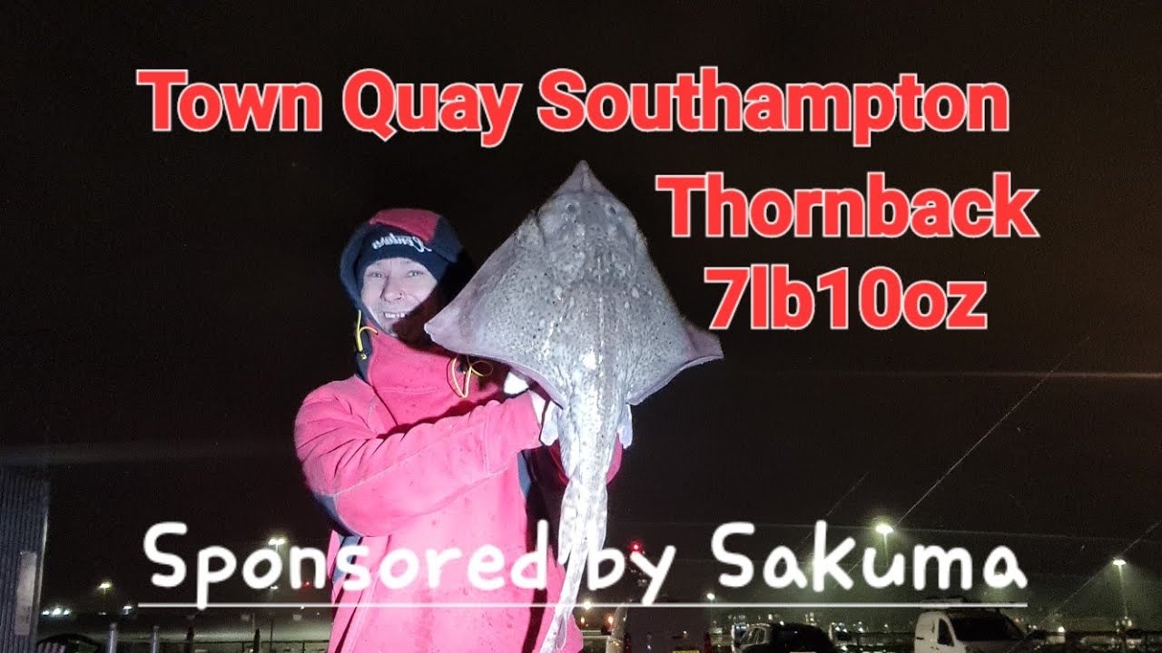 Town Quay Southampton Pier Fishing Shore Fishing Big Thornback Ray Sakuma Southcoast United Kingdom