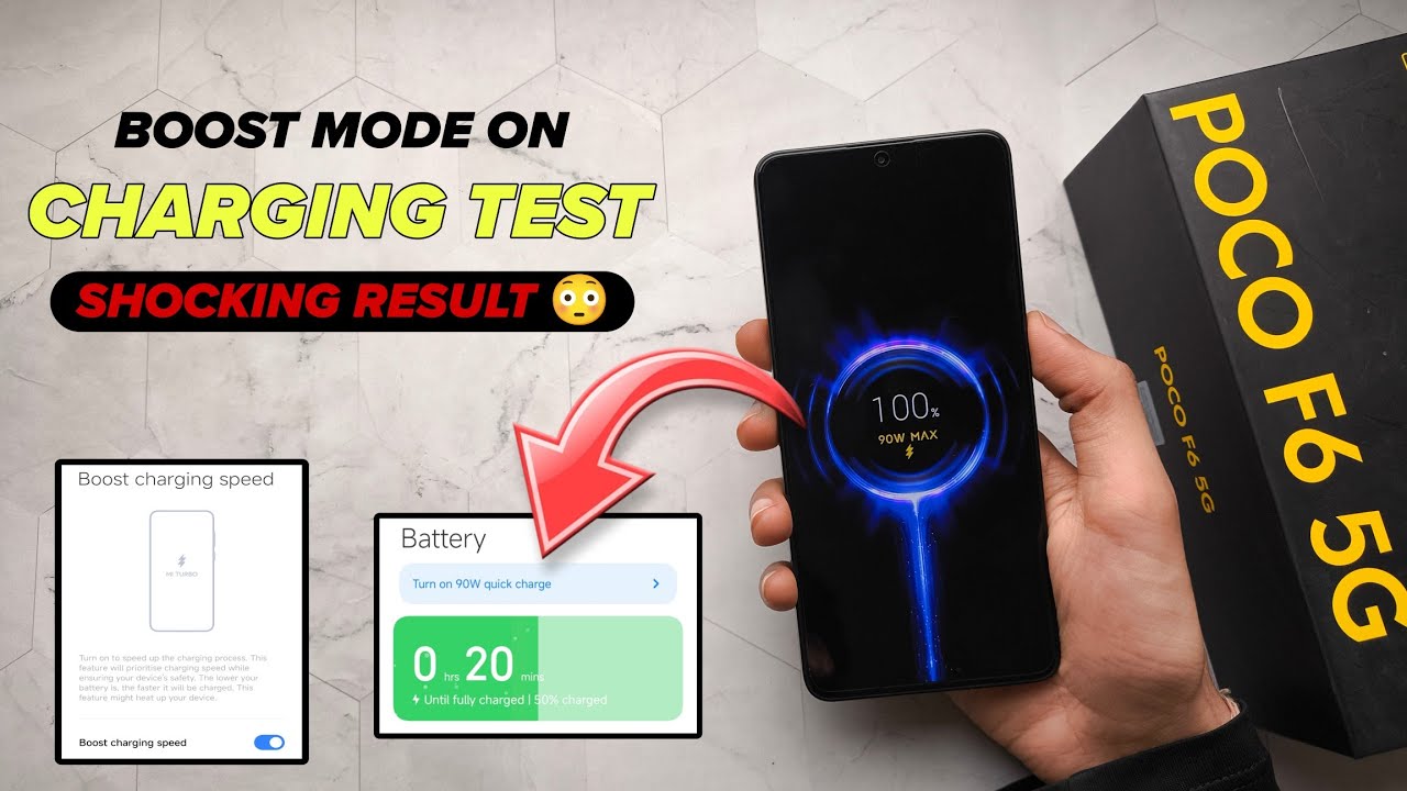 Again Charging Test POCO F6 With Boost Charging Speed Mode ⚡ Really Shocking Result
