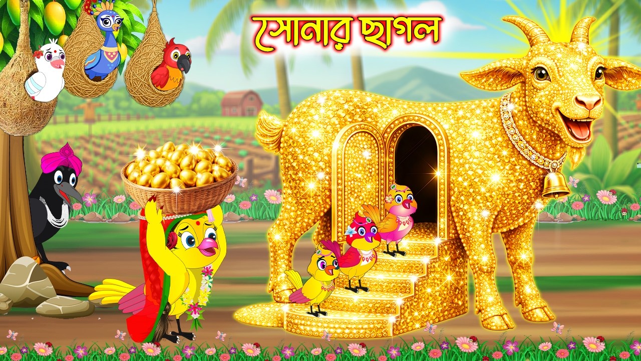 সোনার ছাগল | Sonar Cagol | Bangla Cartoon | Rupkothar golpo | Tuni Pakhir Golpo | Pakhir Golpo