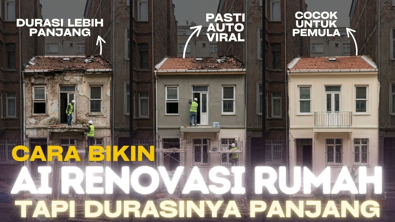 Rahasia Konten Timelapse Renovasi Rumah Pakai AI - Membuat konten Viral dan Monetisasi dengan AI