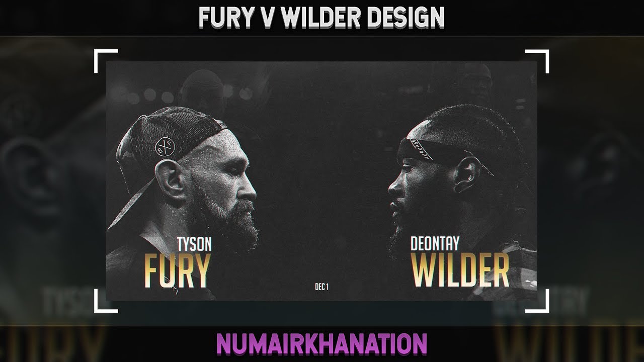 Tyson Fury v Deontay Wilder Poster Design | Photoshop Speedart #34