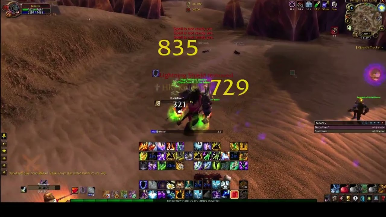 WoW Classic Vanilla Era: High Warlord Enhancement Shaman Windfury Crits, One Shots & World PvP