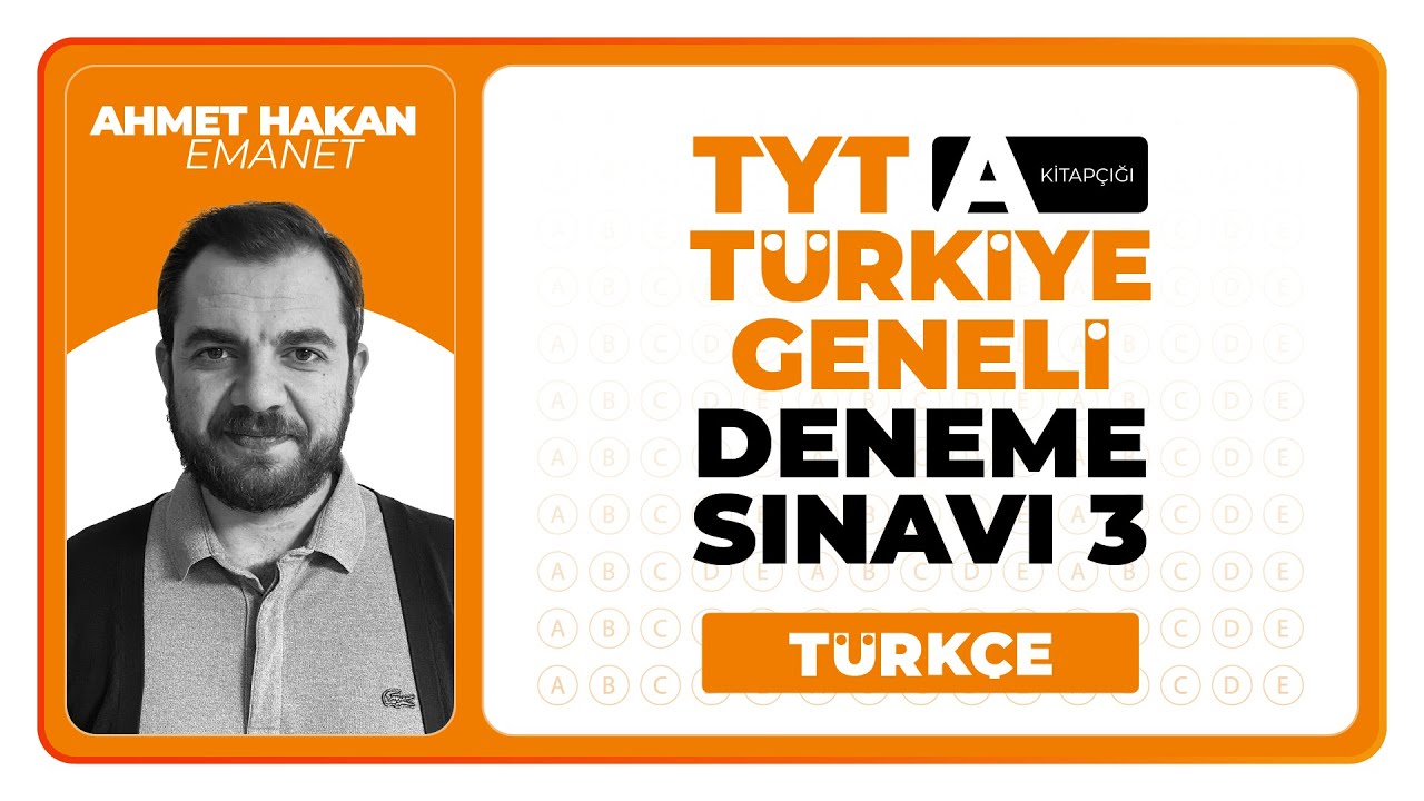 3D Türkiye Geneli Deneme Sınavı 3 - TYT - A Kitapçığı Türkçe Soru Çözümleri
