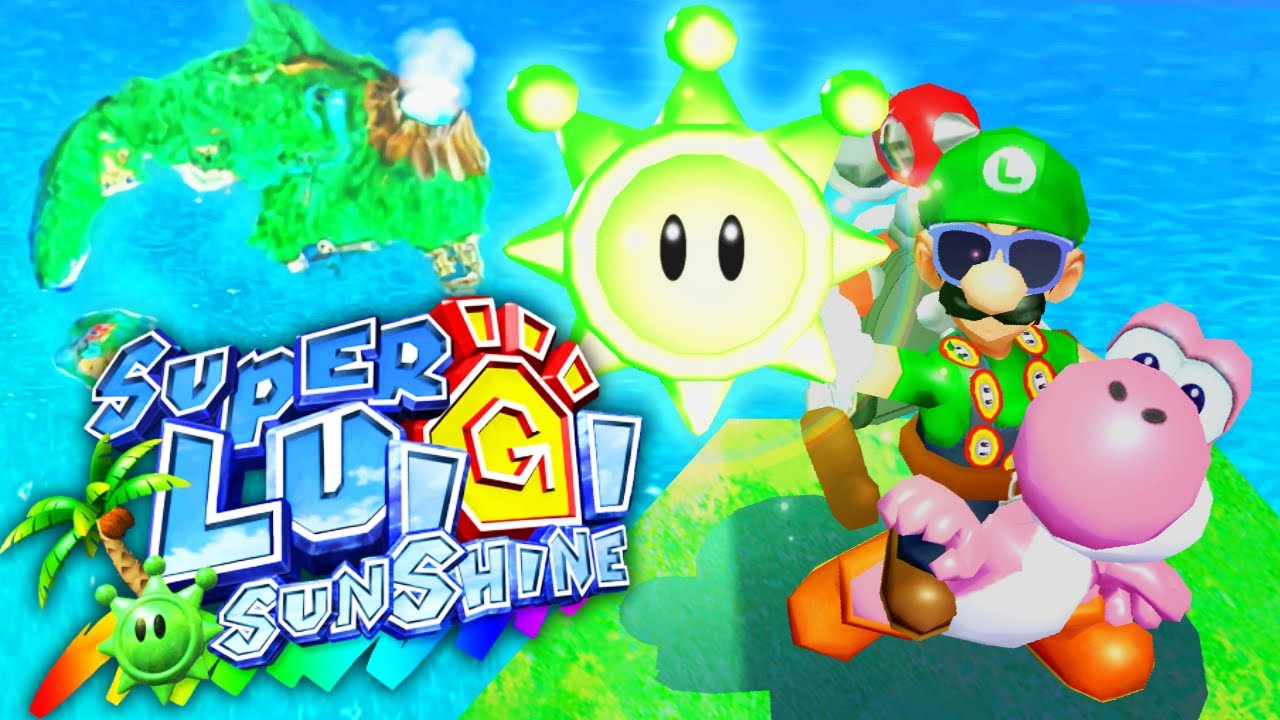 Super Luigi Sunshine - Full Game Walkthrough | 100% No Damage Gameplay
