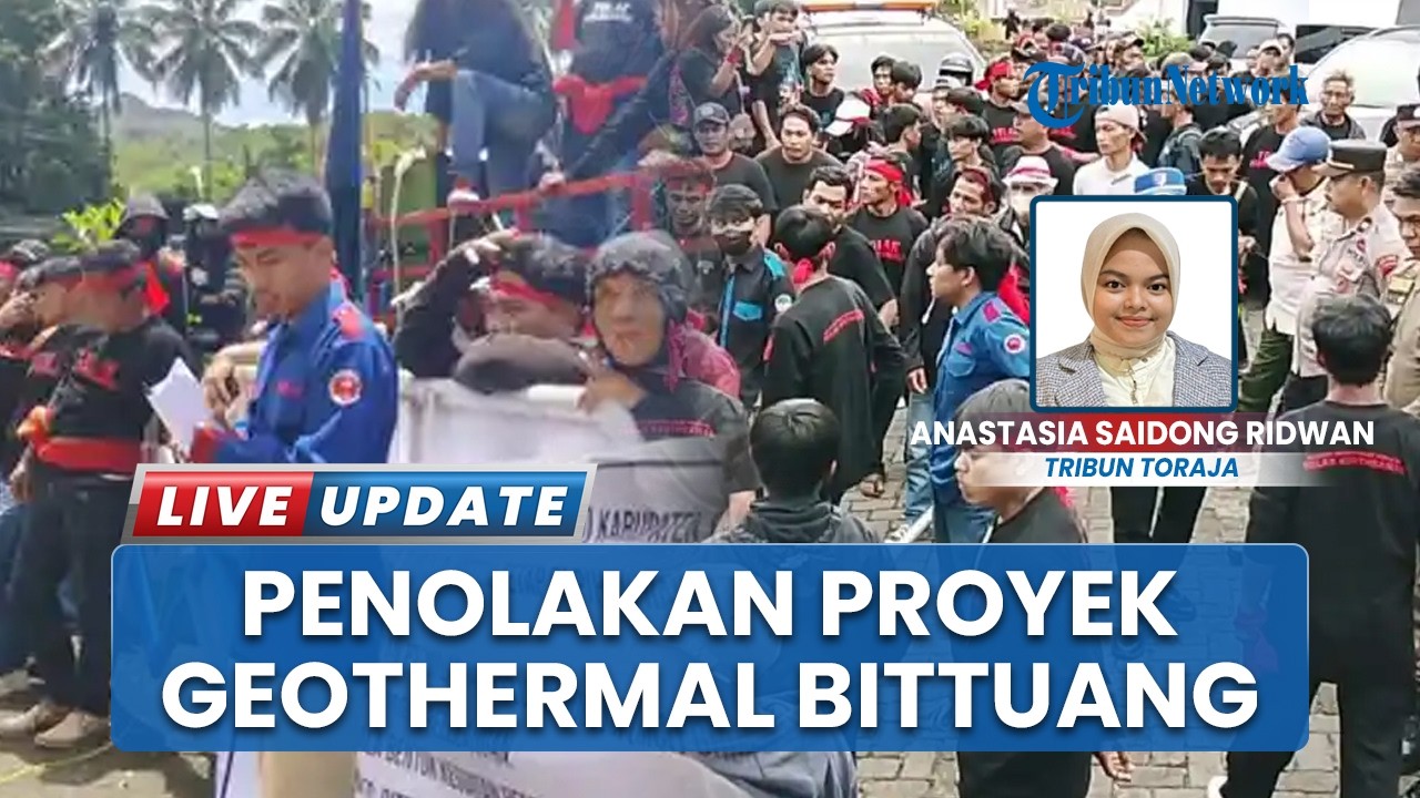 Massa Kepung Bupati Tana Toraja, Desak Teken Surat Penolakan Proyek Geothermal di Bittuang