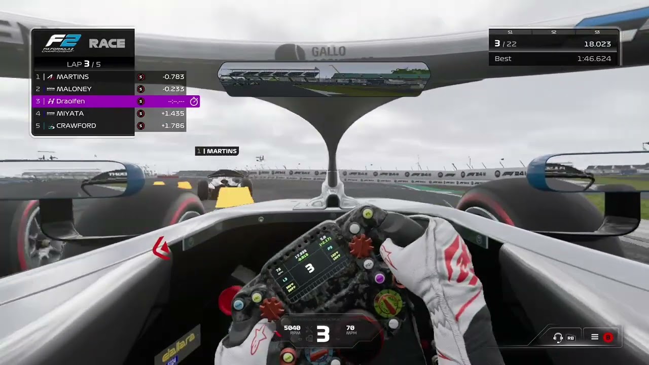 Furry Plays F1 24 - F2 Race 80% difficulty, Xbox One S using Controller.