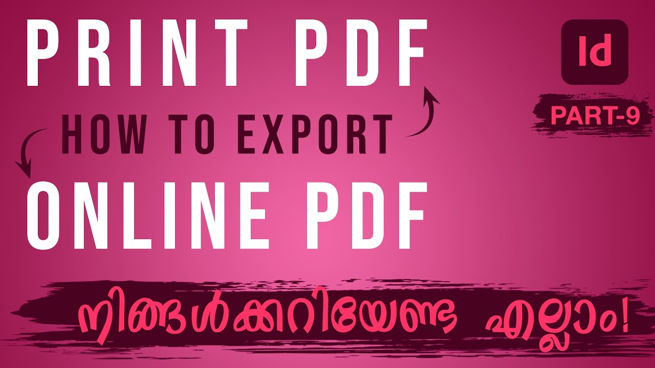 Print PDF & Online PDF | നിങ്ങൾക്കറിയേണ്ട എല്ലാം! | InDesign PDF Export Malayalam | GFXMan