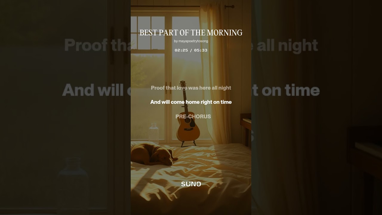 ЛУЧШАЯ ЧАСТЬ УТРА (1. Поэзия майя, переведённая в песню: Живи, люби, смейся, музыка... образ жизни)