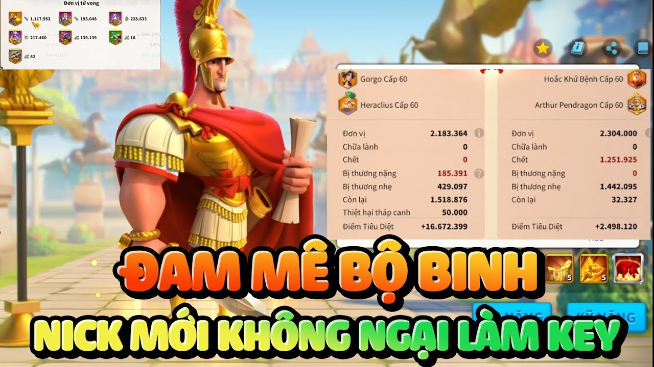 Quá Đam Mê Chuyên Bộ Binh Từ Đầu Game - Check Var Dàn Boss 3672 Sau Khi Win 1 vs 3  Rise of Kingdoms