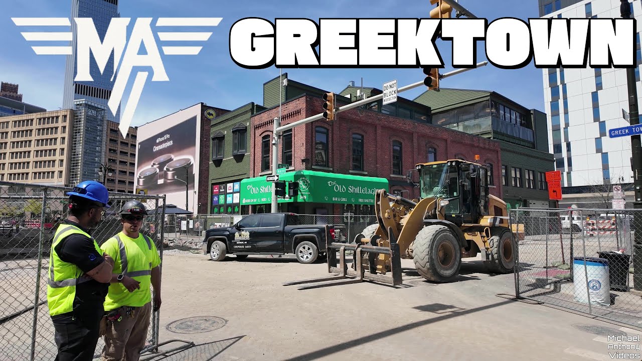 Monroe Street Construction in Greektown | Detroit, Michigan