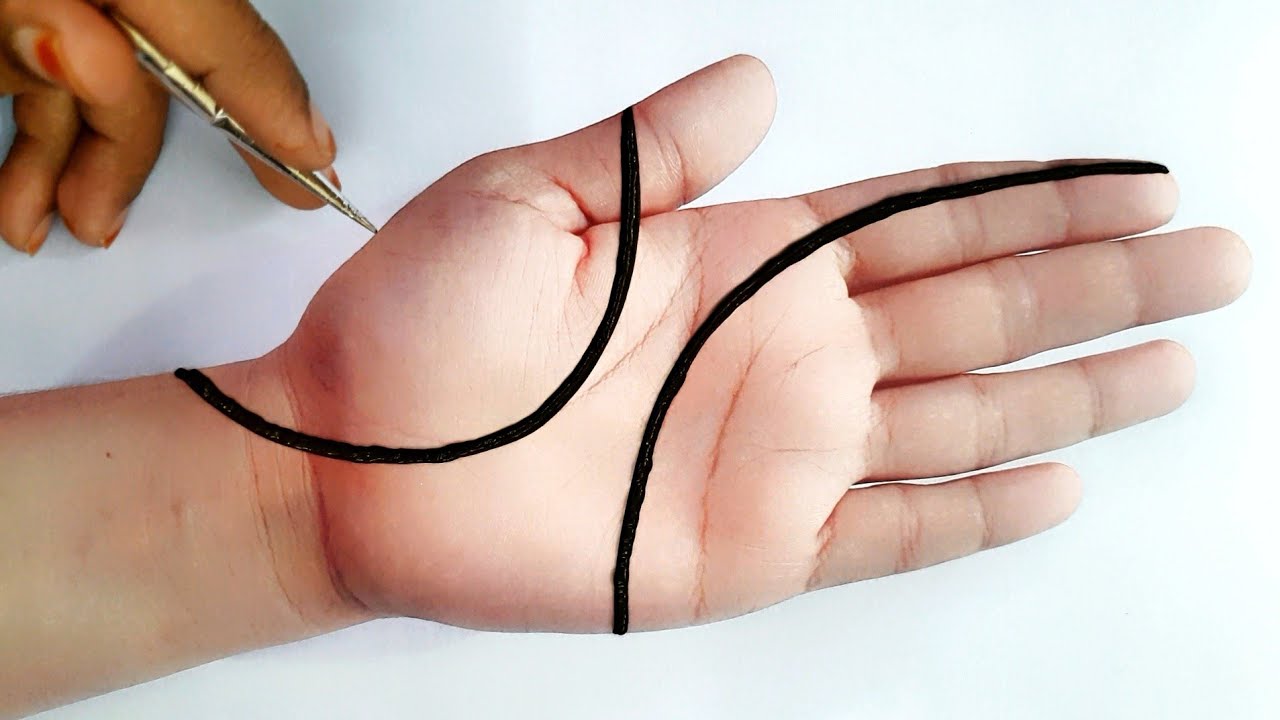 Easy Trick Hand Mehndi with lines | Mehndi for Beginners | Mehndi Design Trick