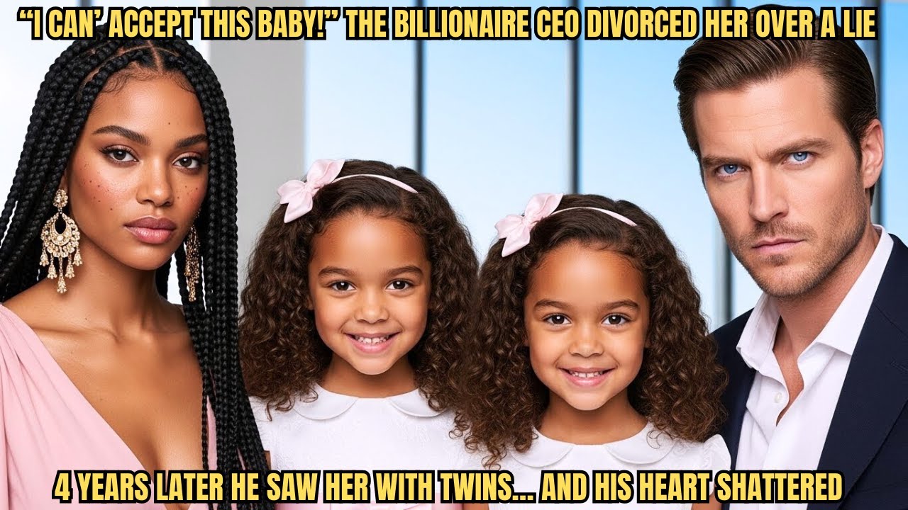 “Those Babies Aren’t Mine!” The Billionaire CEO Threw Her Out—4 Years Later, He Saw Her With Twins