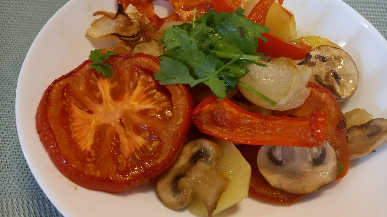 champignons et légumes au four avec poitrines de poulet-RECETTES MAISON