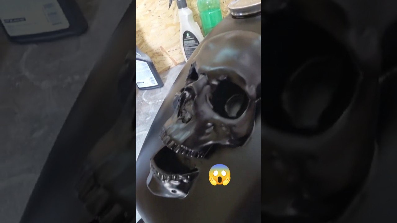 Human Skull / Motorcycle tank / How to make