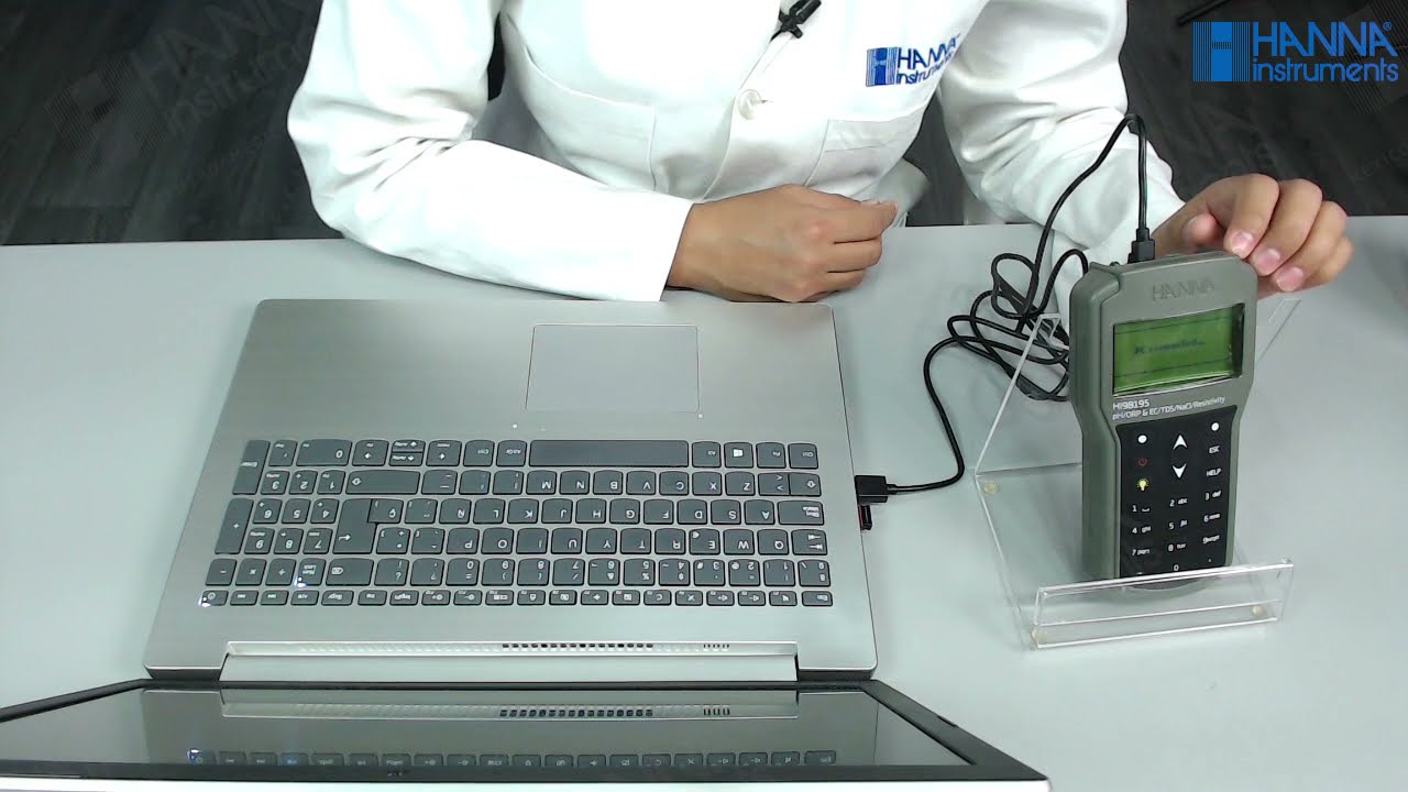 Conexión del medidor multiparamétrico HI98195 con PC