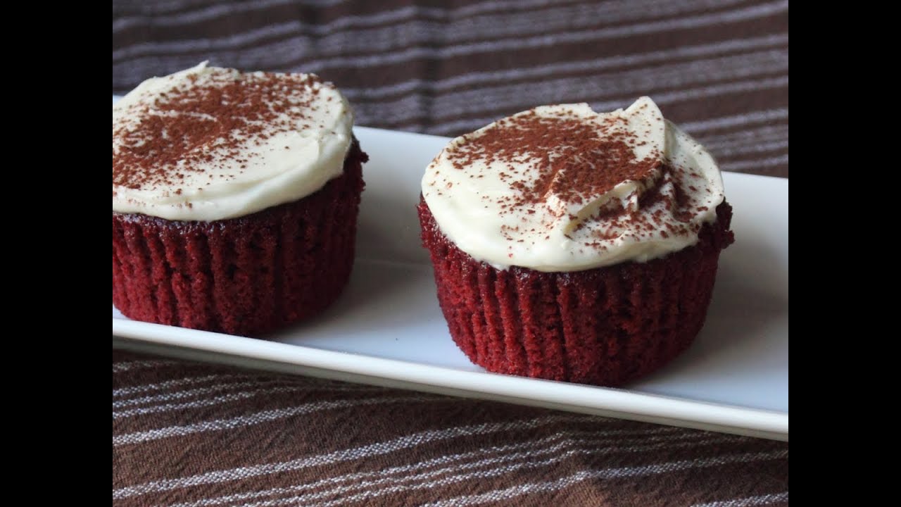 Red Velvet Cupcakes Recipe - How to Make Red Velvet Cupcakes with Cream Cheese Frosting