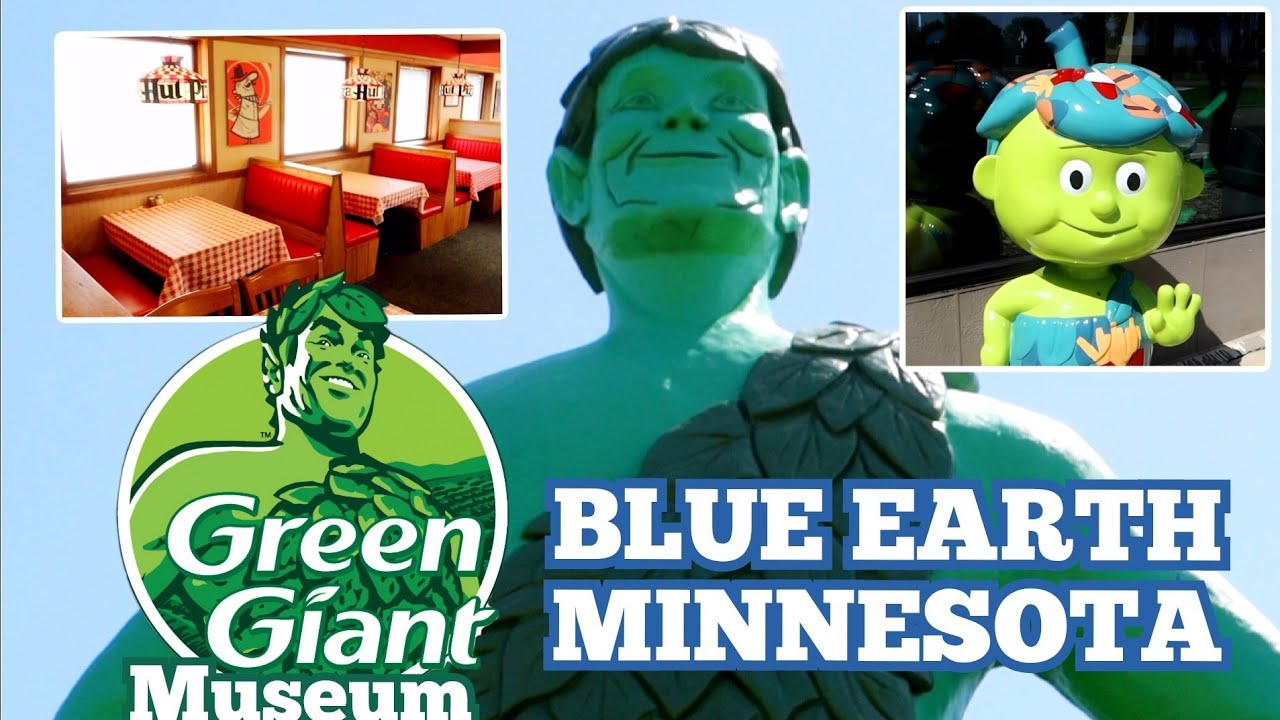 MASSIVE 55ft JOLLY GREEN GIANT At GREEN GIANT Museum & 80's PIZZA HUT Classic BLUE EARTH, MN