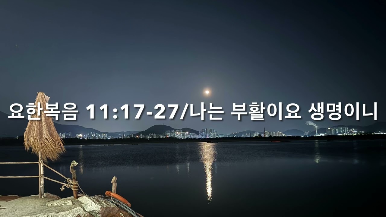 요한복음 11장 17-27절/나는 부활이요 생명이니 / 마르다의 믿음 / 나를 믿는 자는 죽어도 살겠고 살아서 나를 믿는자는 영원히 죽지 아니하리라 / 매일성경 묵상 /