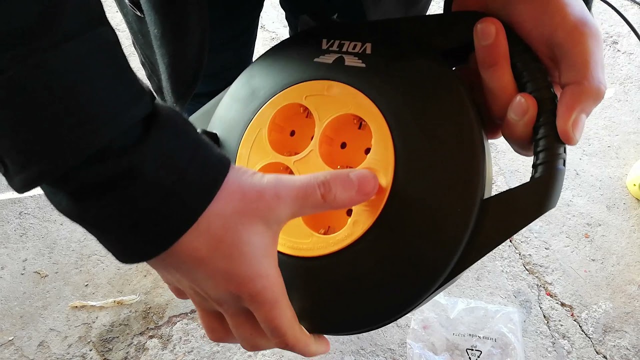 Volta 10m D&ouml;rtl&uuml; Makaralı Uzatma Kablosu