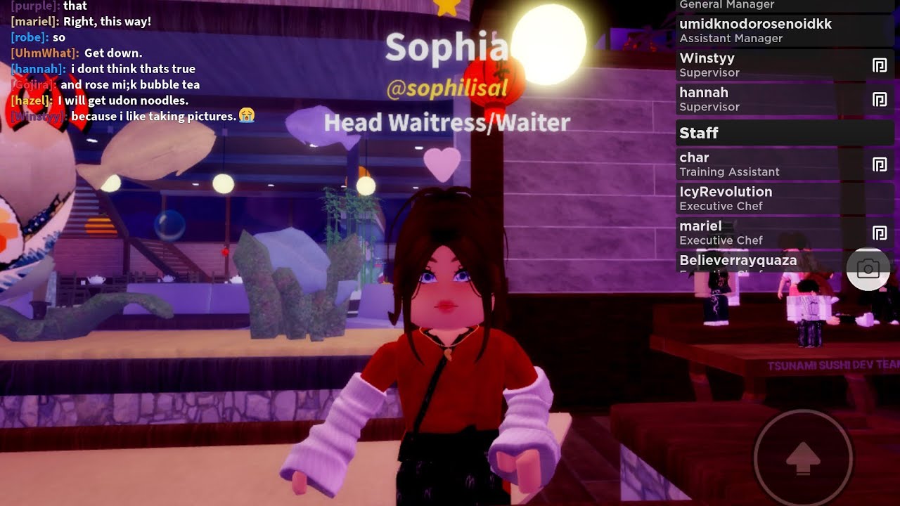 Serving MRs at Tsunami Sushi in roblox!*PROMOTION?!*